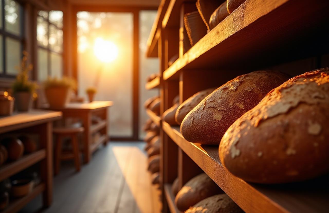 Horno artesanal con pan recién hecho