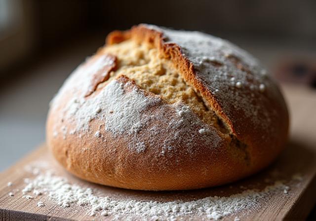 Pan de hogaza de trigo de masa madre