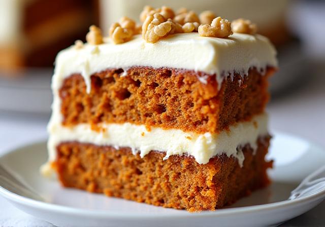 Tarta de zanahoria con frosting de crema